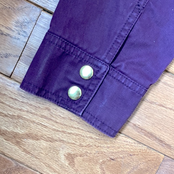 J Crew Factory Dark Burgundy Relaxed Boyfriend Field Jacket - Picture 13 of 14